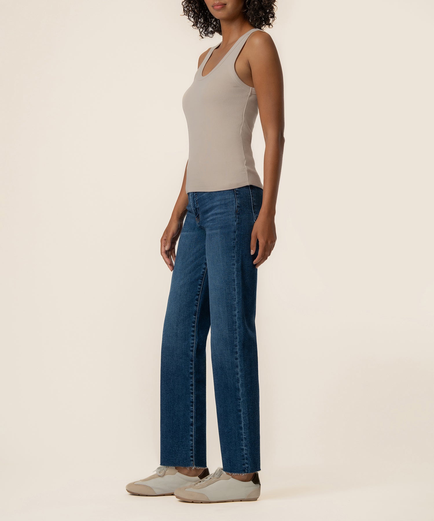 Anastasia Tank Top in Taupe