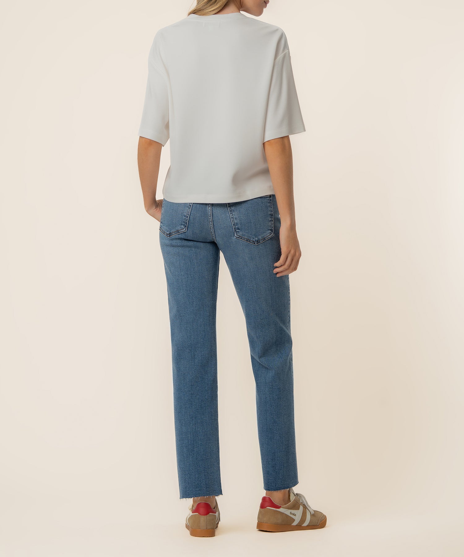 Reina Boxy Tee in White