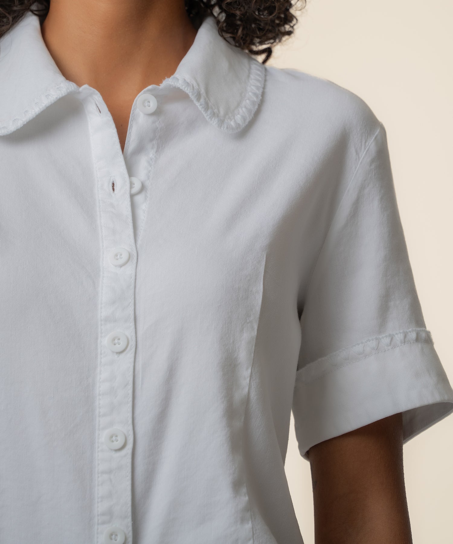 Marisol Linen Top in White