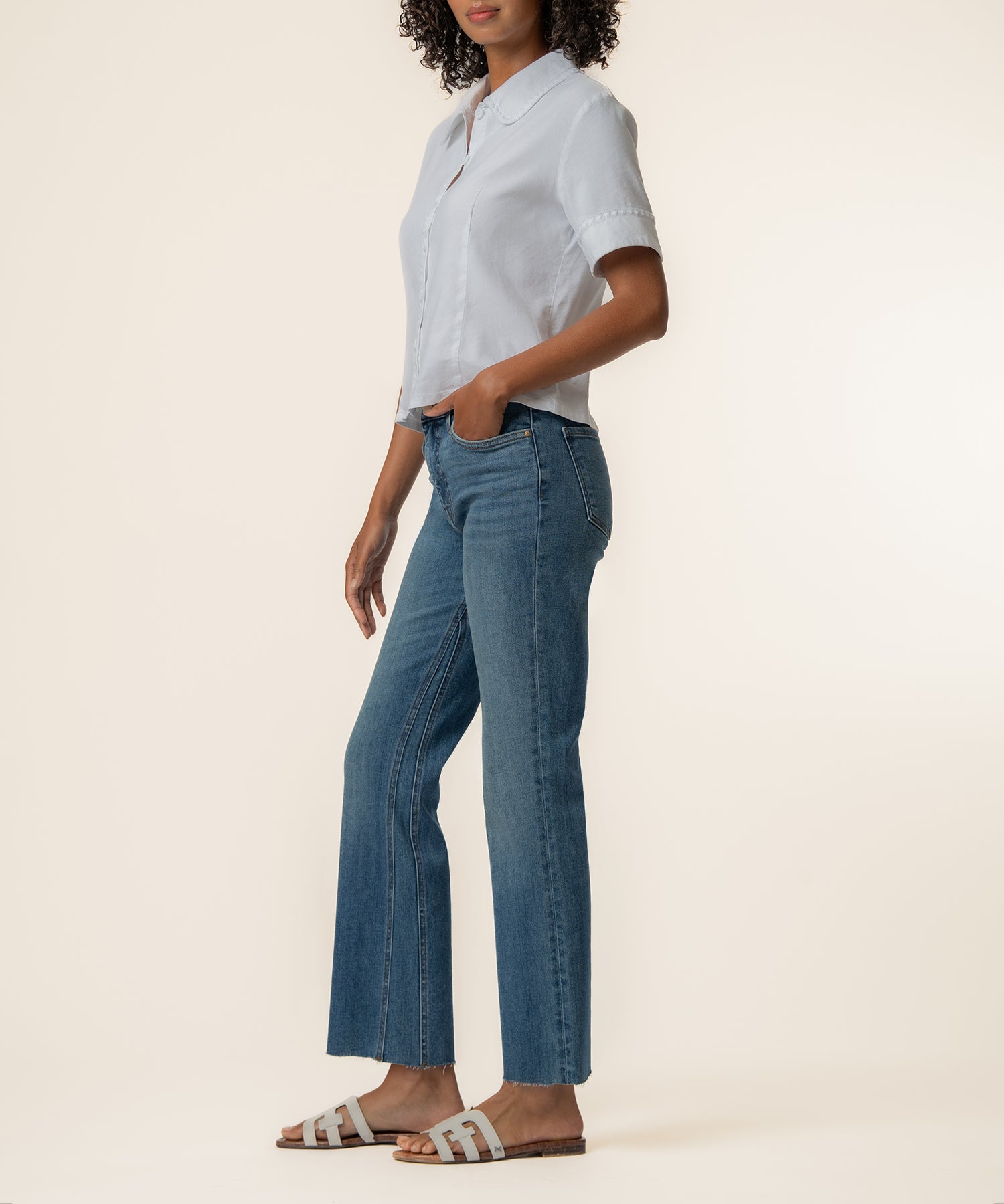 Marisol Linen Top in White