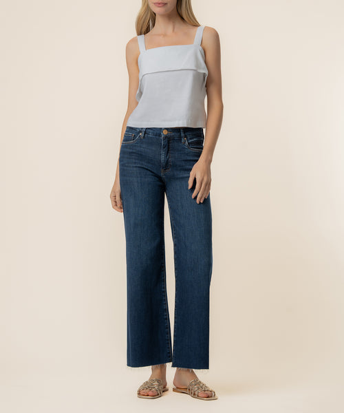 Melanie Linen Tank Top in White - Kut from the Kloth