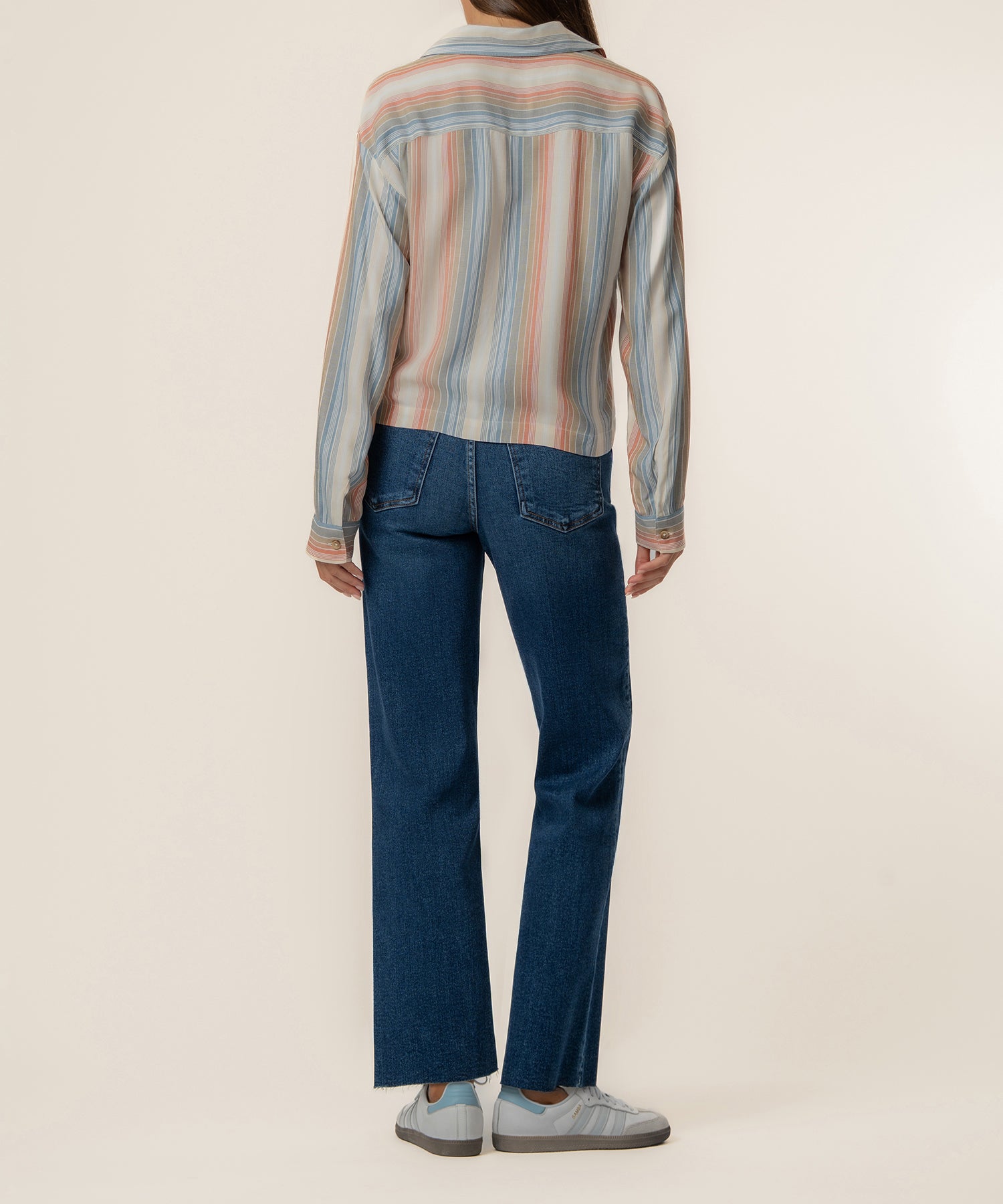 Tabitha Stripe Blouse in Cream