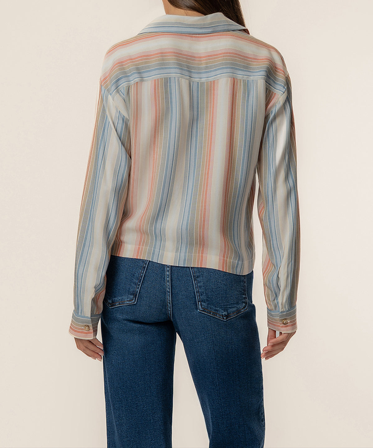 Tabitha Stripe Blouse in Cream