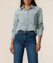 Aubrey Denim Crop Shirt in Advantage Wash