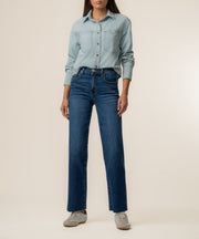 Aubrey Denim Crop Shirt in Advantage Wash