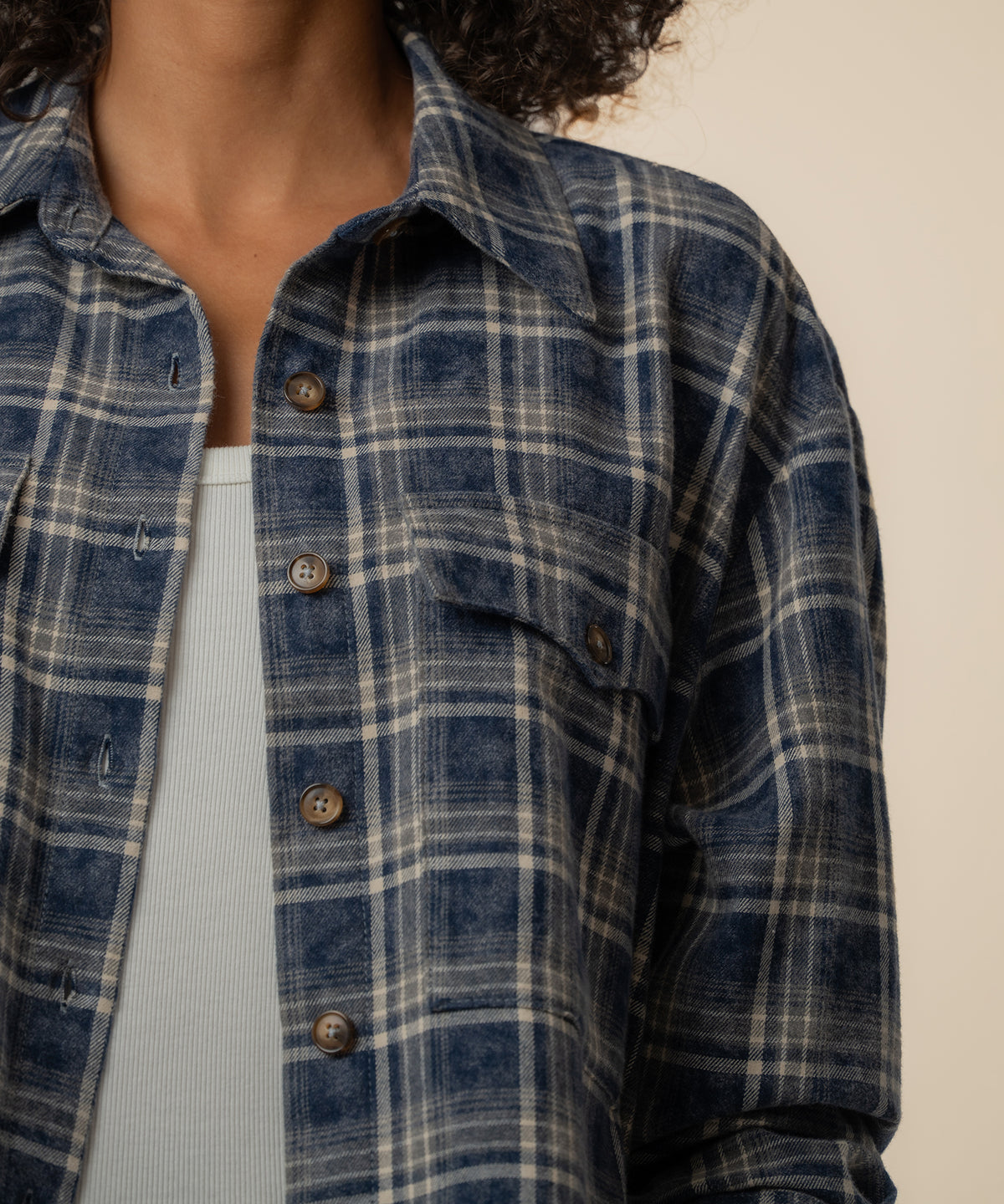 Mira Boxy Top in Blue