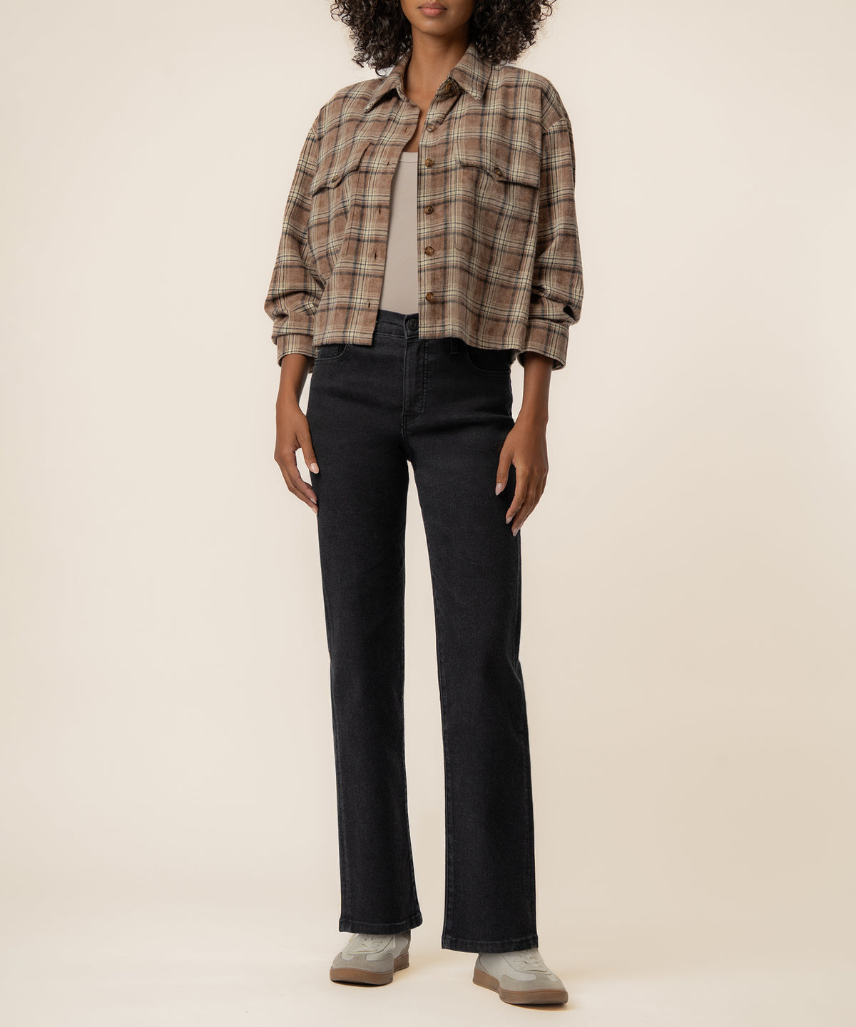 Mira Boxy Top in Saddle Brown
