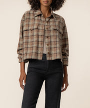 Mira Boxy Top in Saddle Brown