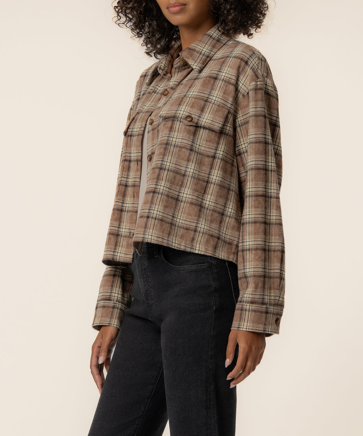 Mira Boxy Top in Saddle Brown