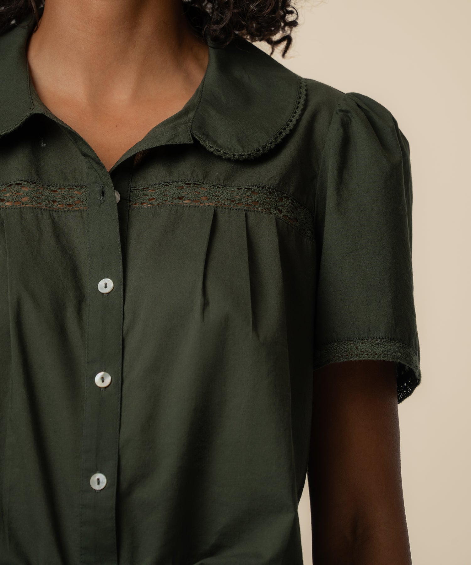 Vienna Top in Olive
