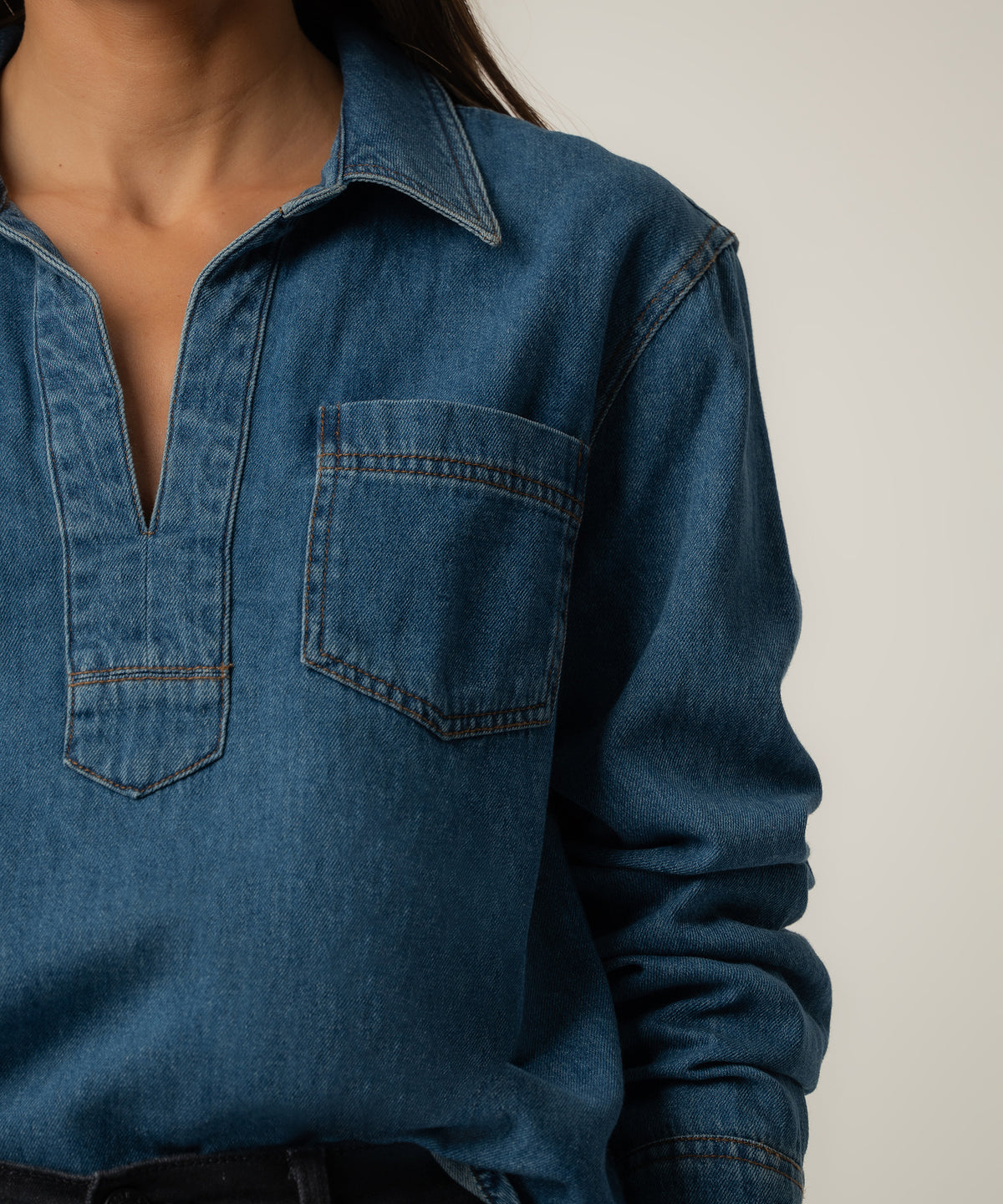 Iris Denim Shirt in Ease Wash