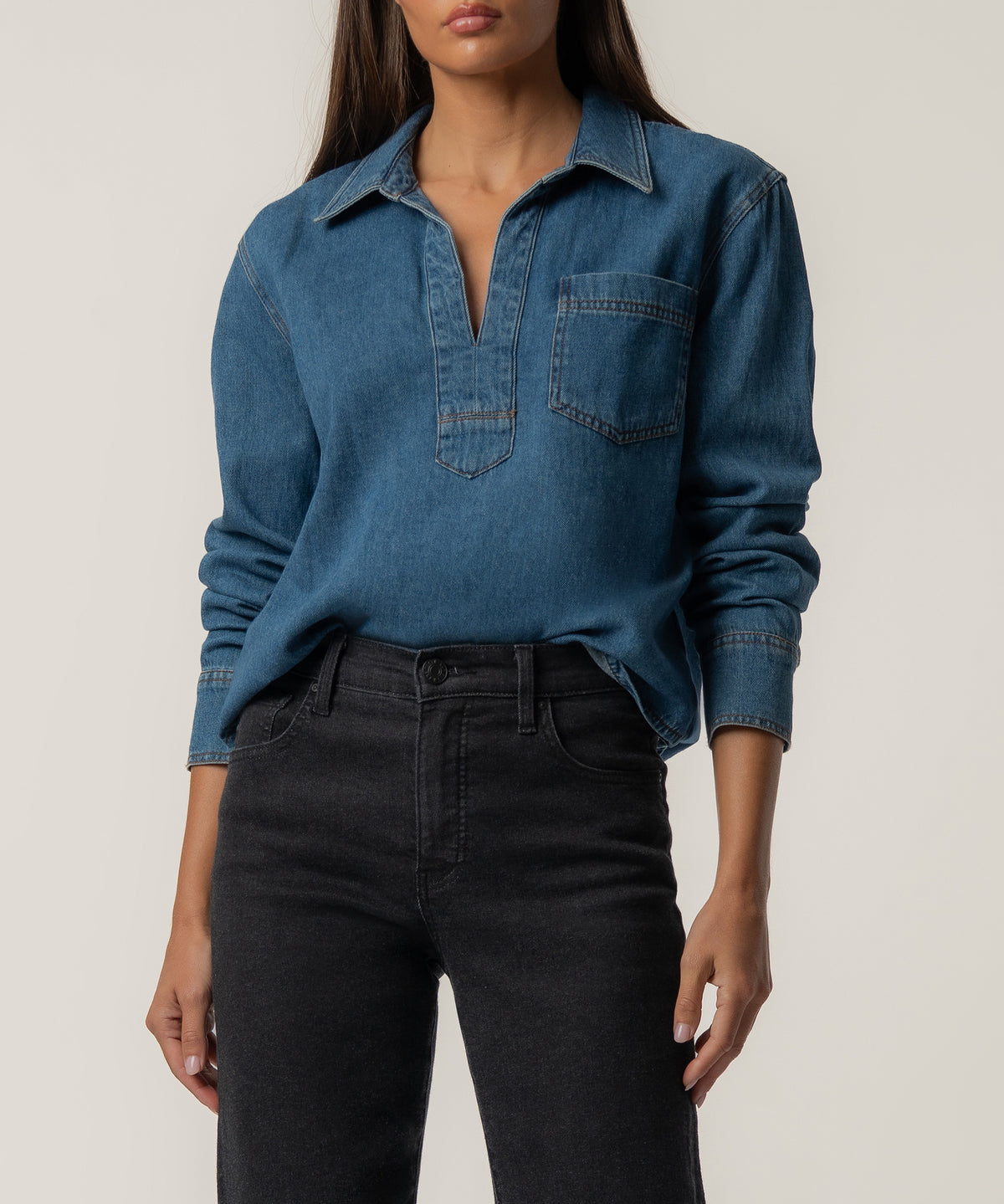 Iris Denim Shirt in Ease Wash