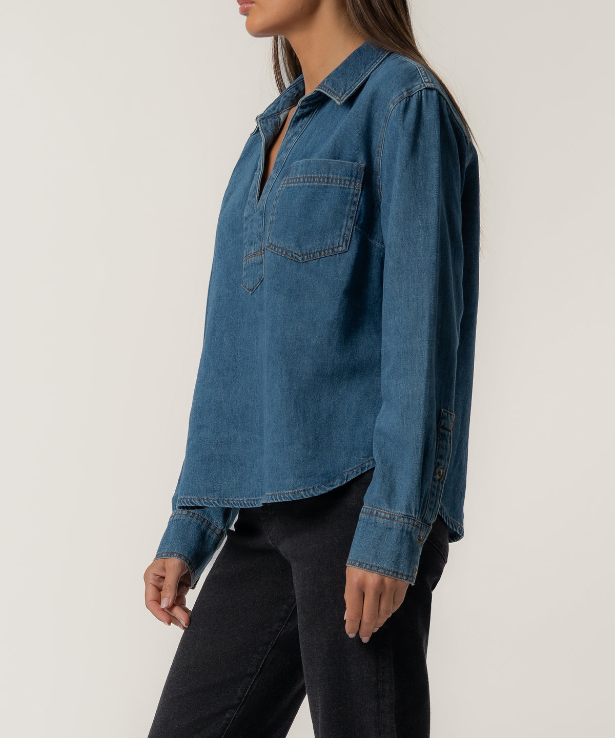 Iris Denim Shirt in Ease Wash