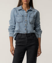 Antonella Denim Fitted Shirt, Exclusive in Justly Wash