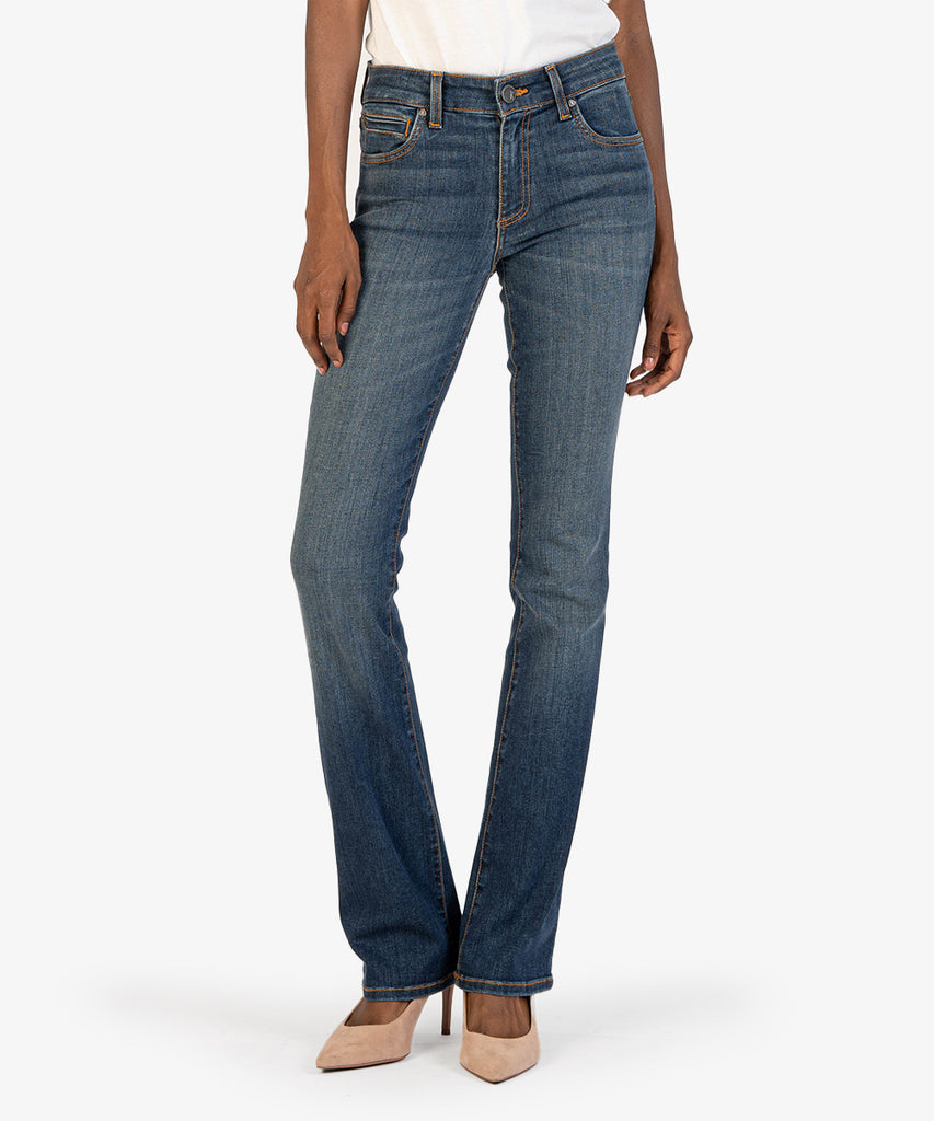 Natalie Bootcut Mid Rise, Long Inseam (Bravo Wash)-New-Kut from the Kloth