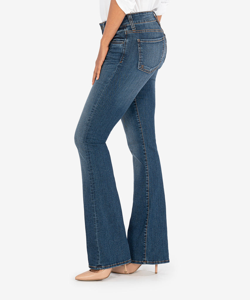 Natalie Mid Rise Bootcut Long Inseam Fellowship Wash Kut From The